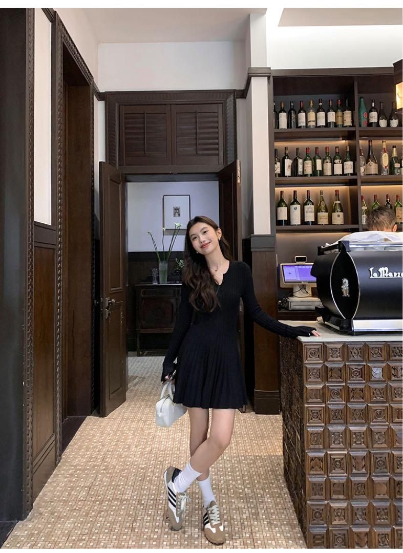 大人 ミニニットワンピース