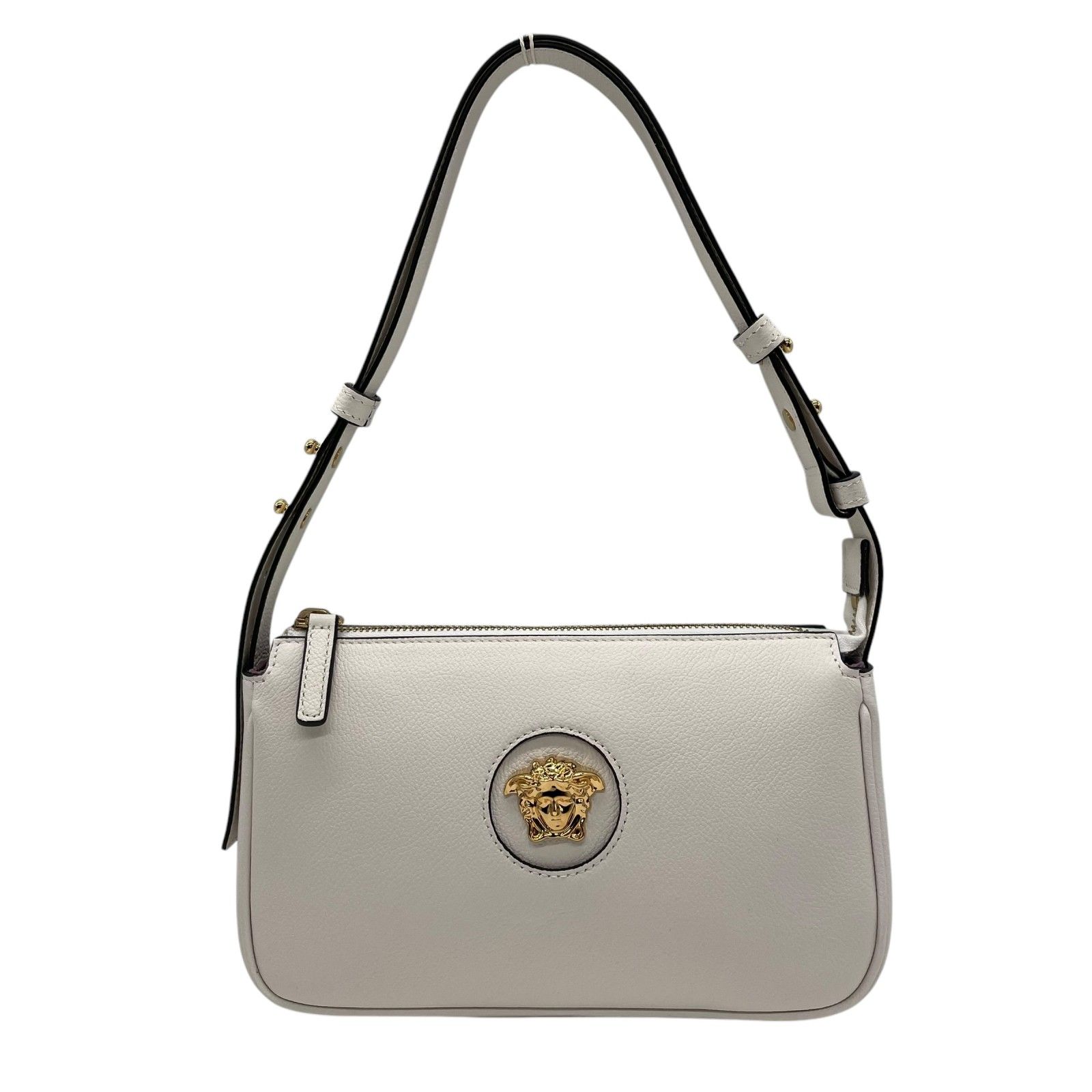 美品】VERSACE ヴェルサーチェ レザー 本革 ショルダーバッグ 美品】VERSACE ヴェルサーチェ レザー 本革 ショルダーバッグ