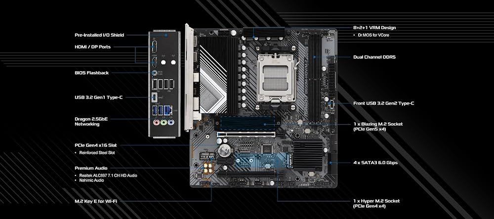 ASRock マザーボード B650M-HDV M.2 AMD Ryzen 7000 シリーズ CPU対応 Soket AM5 B650 Micro ATX マザーボード 正規代理店品 CHRISTIANNAURATH_COM_BR