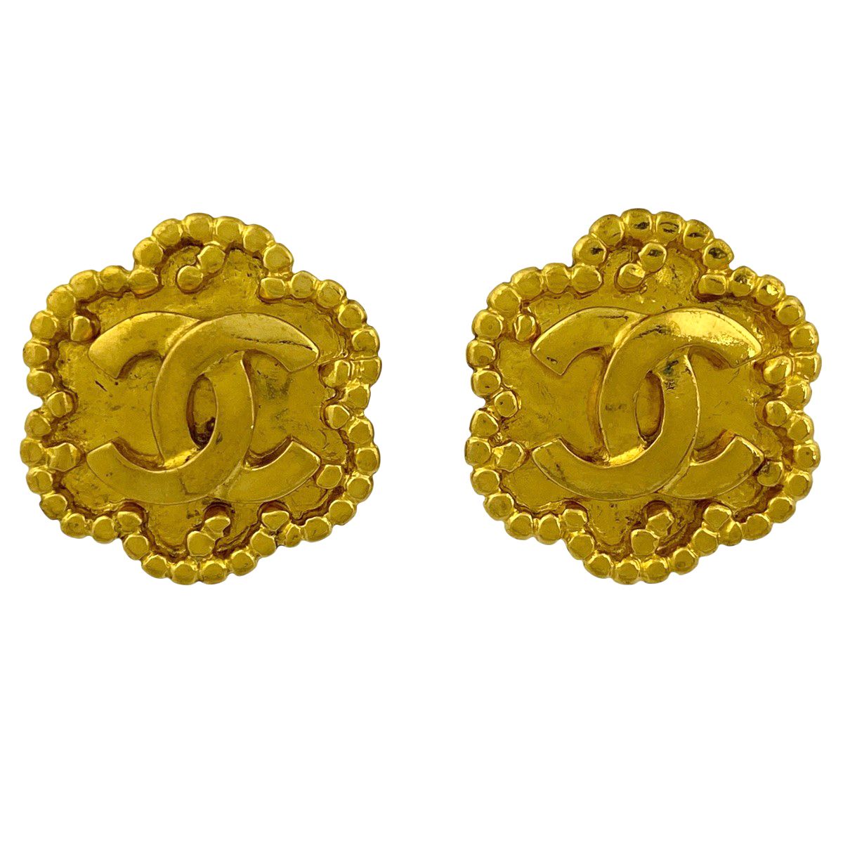 シャネル CHANEL ココマーク イヤリング CC フラワーモチーフ イヤリング GP ゴールド レディース