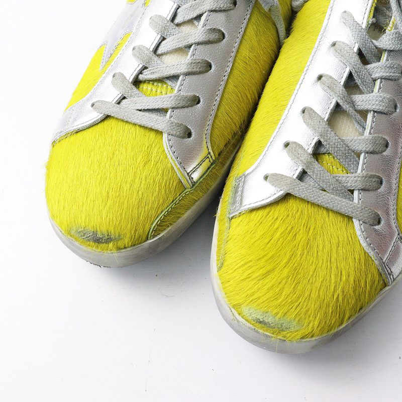 メンズ 極美品 ゴールデングース GOLDEN GOOSE SUPERSTAR YELLOW HORSY