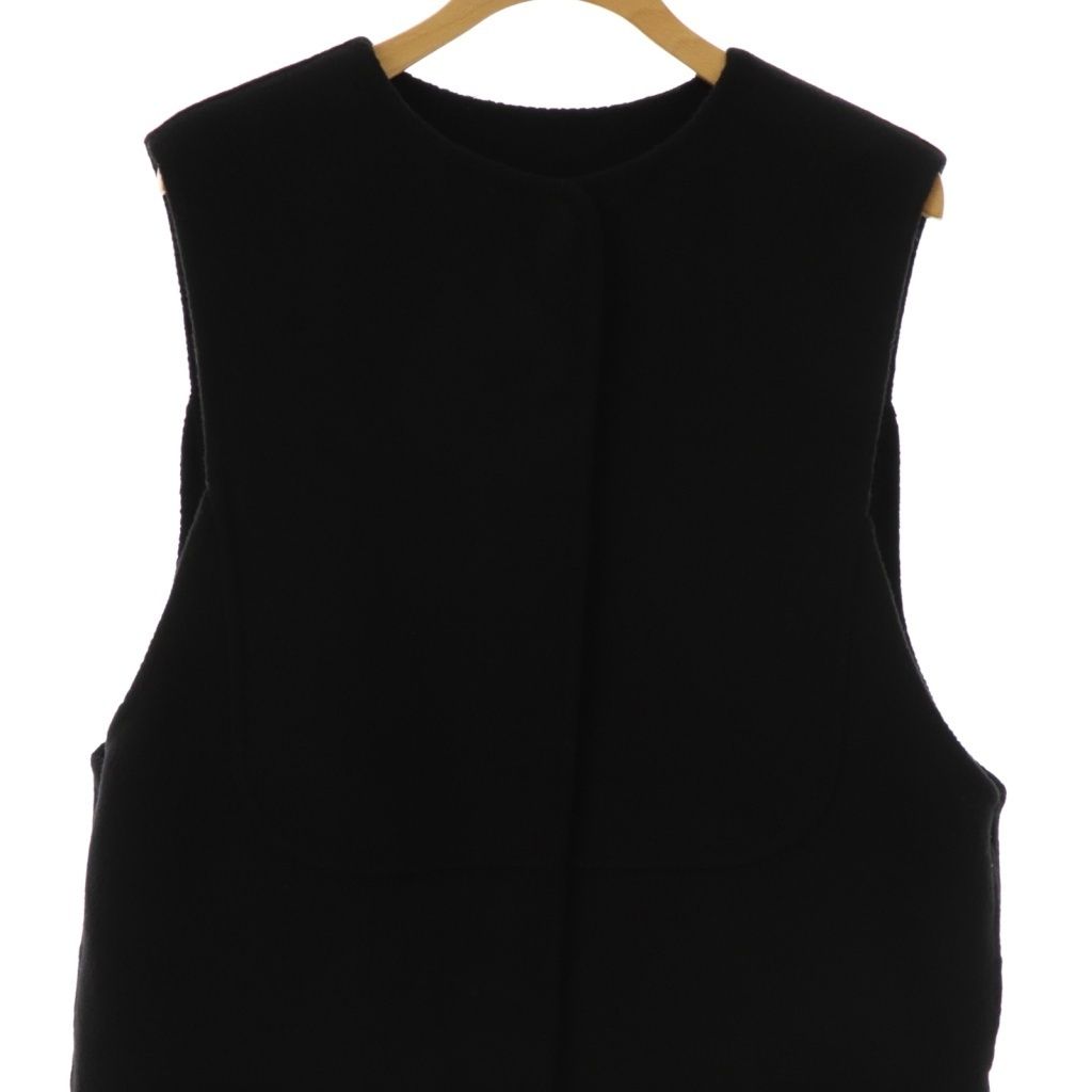 machatt リバーウールベスト・ジレ 黒 machatt マチャット ウール