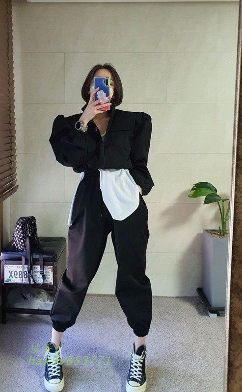 セットアップショート丈ジャケットパンツ韓国ファッ