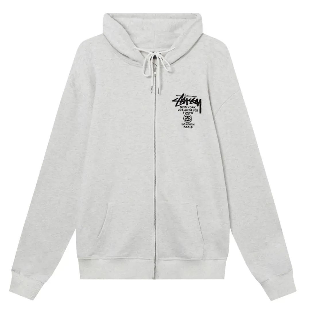 STUSSY WORLD TOUR ZIP HOOD ステューシー スウェット パーカー ジップアップ ベーシックロゴ メンズ  レディース|mercariメルカリ官方指定廠商|Bibian比比昂代買代購