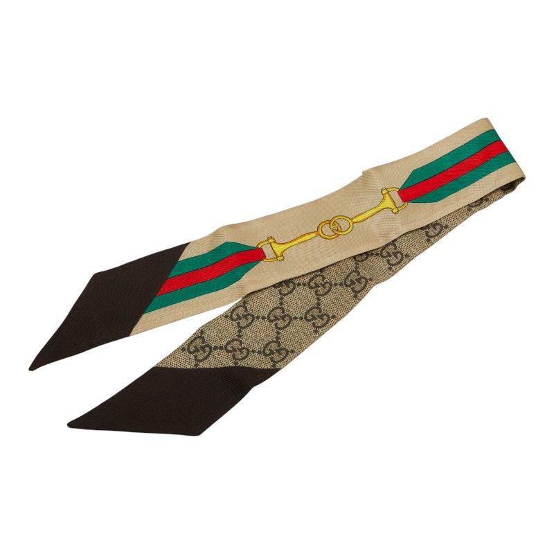 グッチ GGプリント ホースビット ネックボウ ベージュ マルチ レディース GUCCI 1 0231515