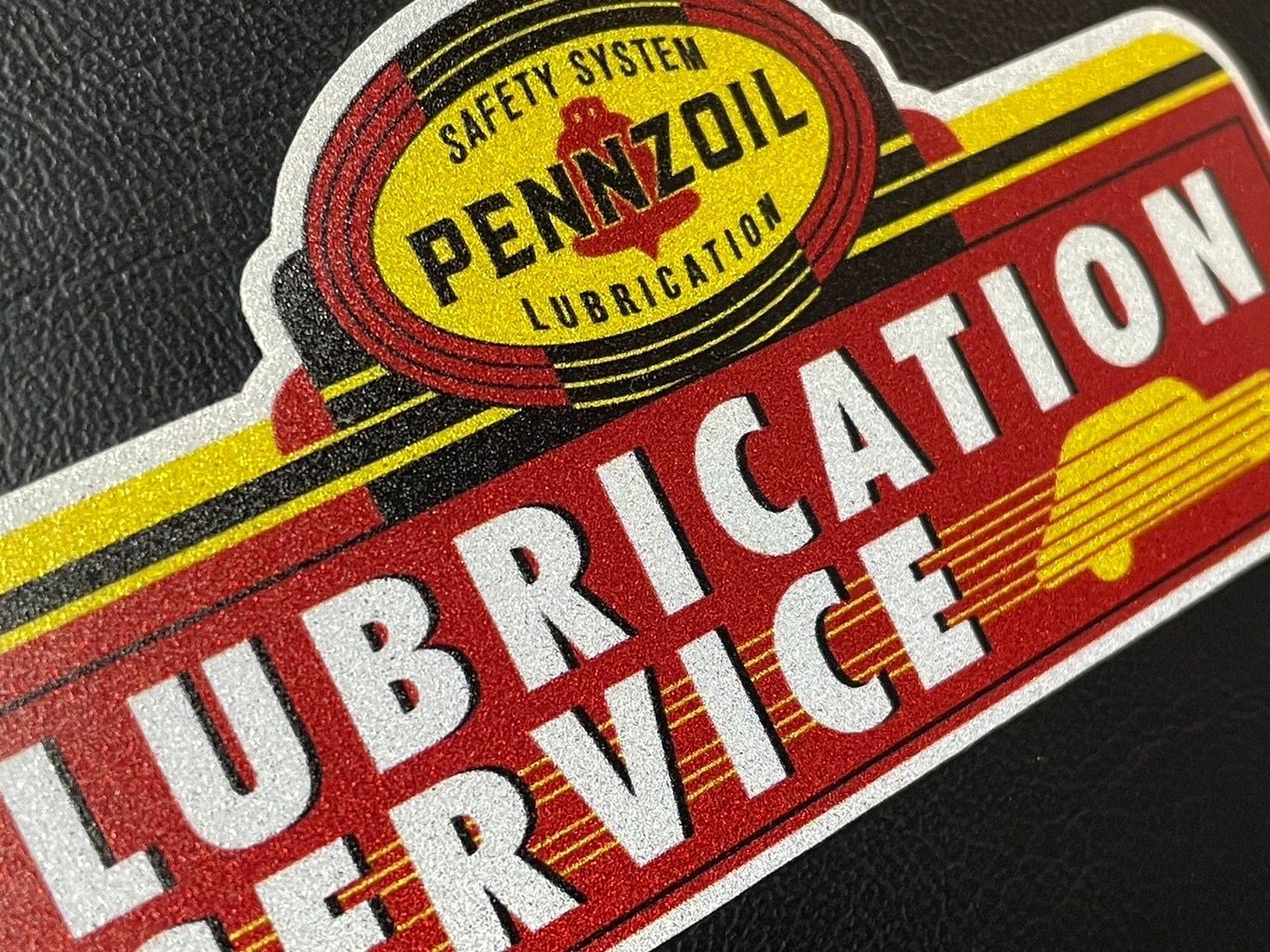 PENNZOIL ペンズオイル 反射 防水ステッカー ハーレー 世田谷ベース ムーンアイズ バイカー ホットロッド ガレージ 店舗 シボレー Ford 旧車 SCH18