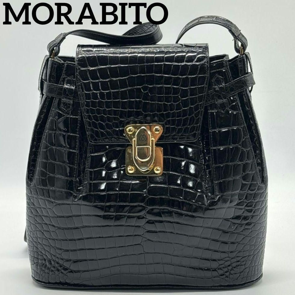 値下げしました　モラビト　ハンドバッグ　シャイニングクロコ 値下げしました モラビト ハンドバッグ シャイニングクロコ - メルカリ