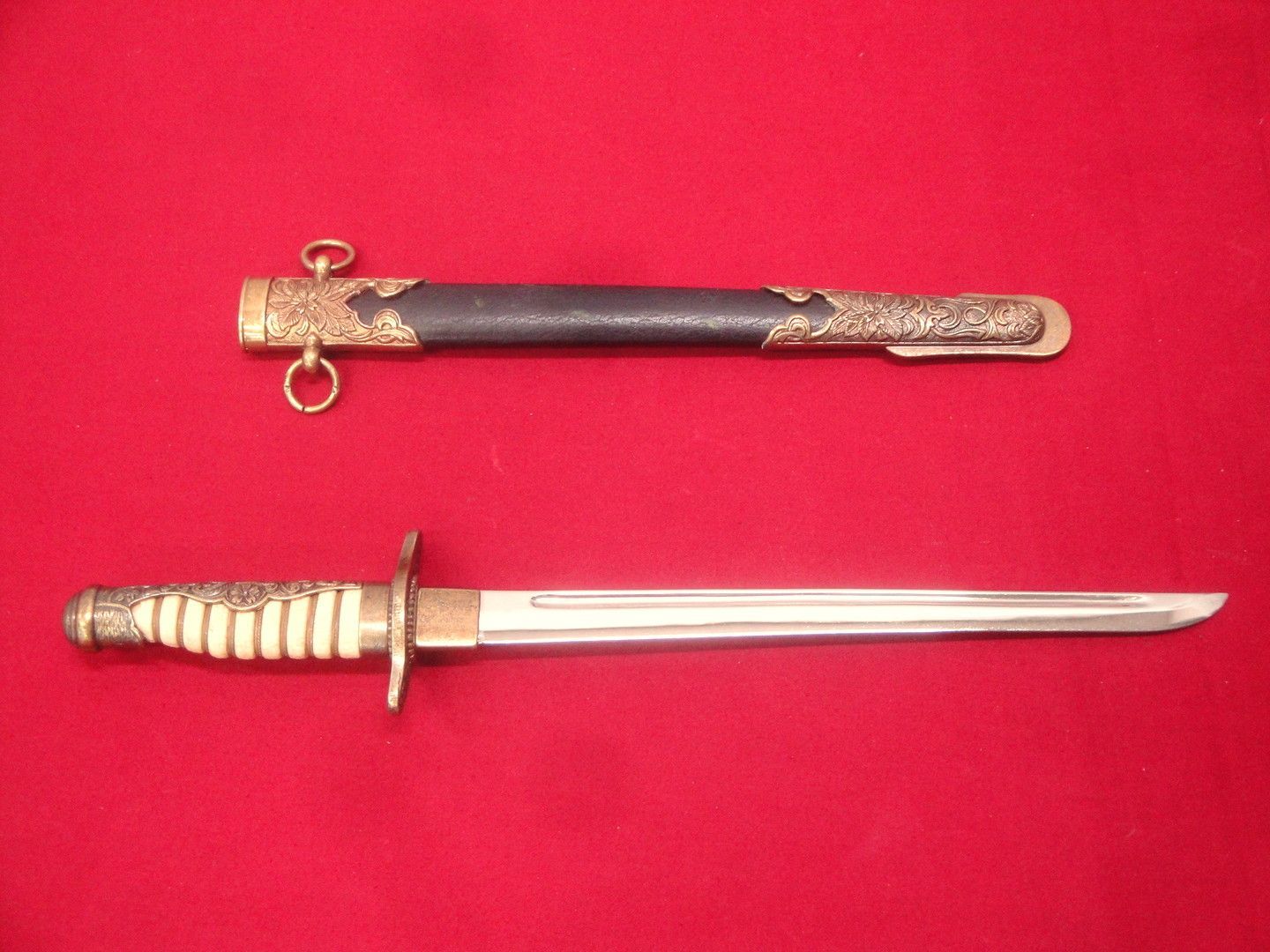 日本帝国陸軍 指揮刀 儀式刀 模造刀 全長 約41.5cm 刃渡り 約25.5cm 314