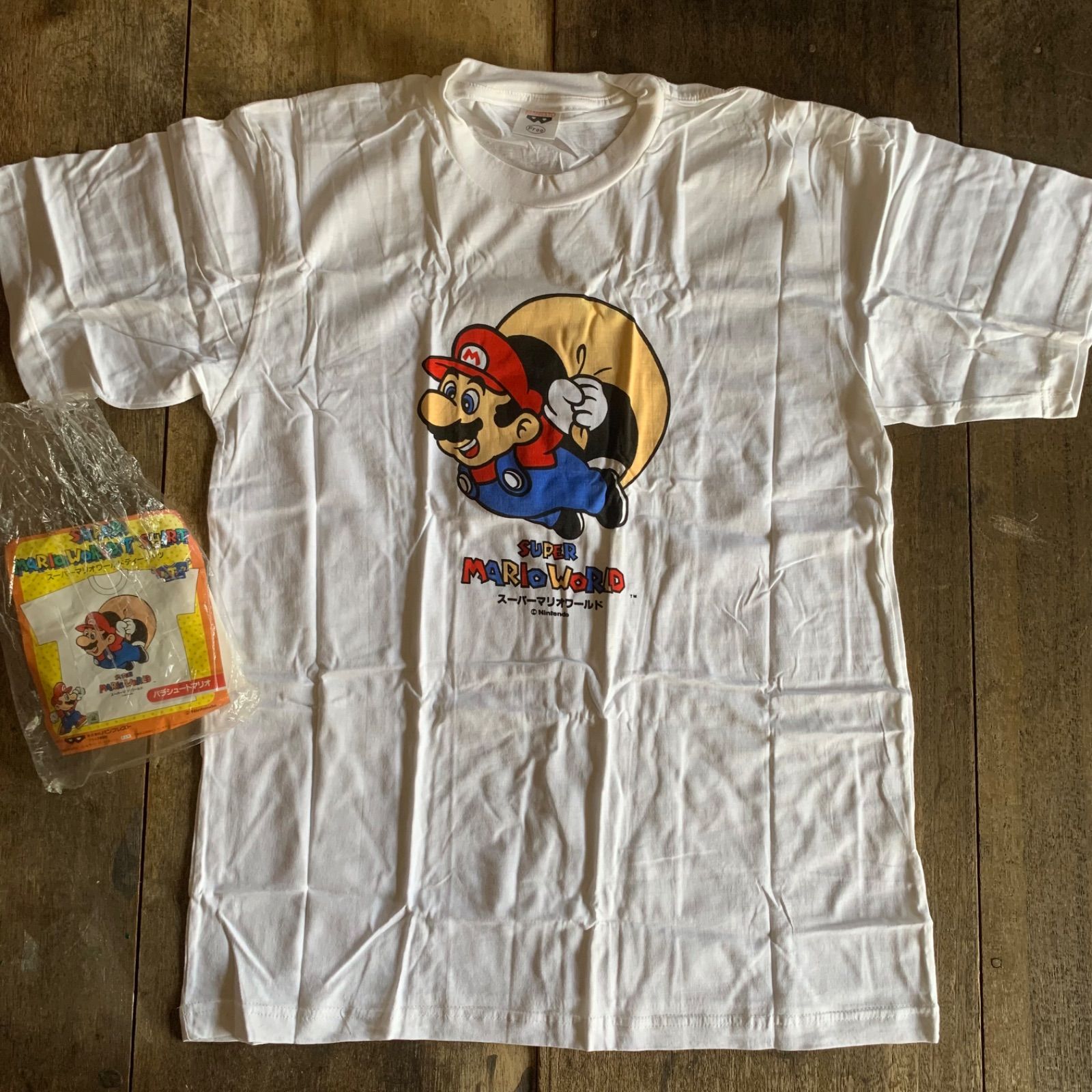非売品 スーパーマリオワールド パラシュートマリオ 半袖 Tシャツ M