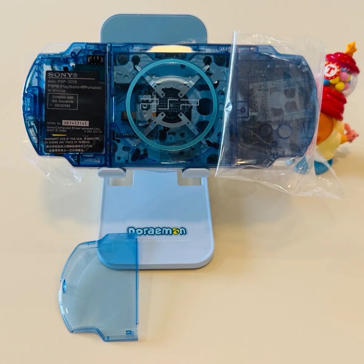 SONY PSP-3000 スケルトンブルー 4GBメモリ付 バッテリー 充電器なし UP786_INFO