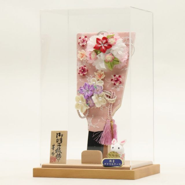 アクリルケース羽子板 Amazon | 羽子板 正月 ケース入り(9号 (摘み細工髪飾り付き