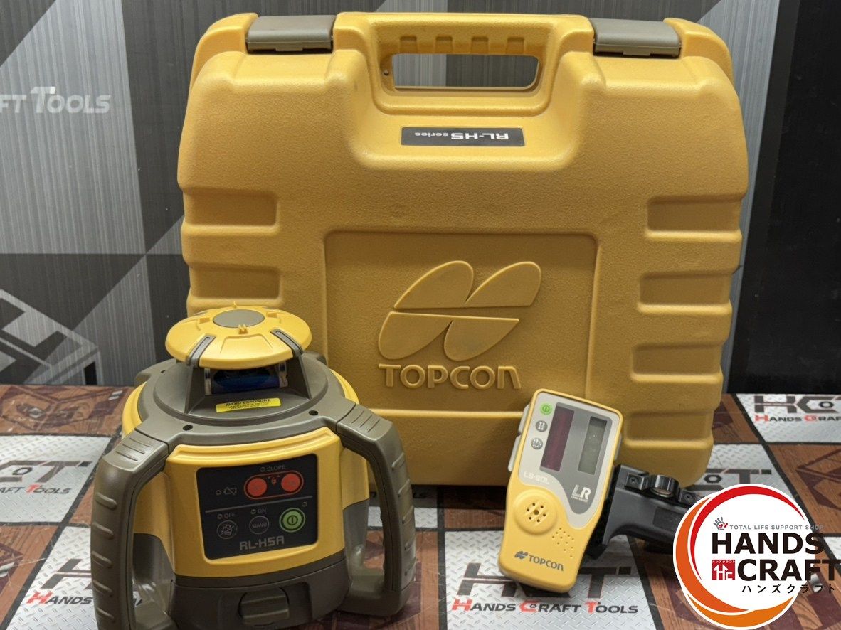 〇トプコン TOPCON RL-H5A レーザーレベル 受光器・ケース付き ※未校正