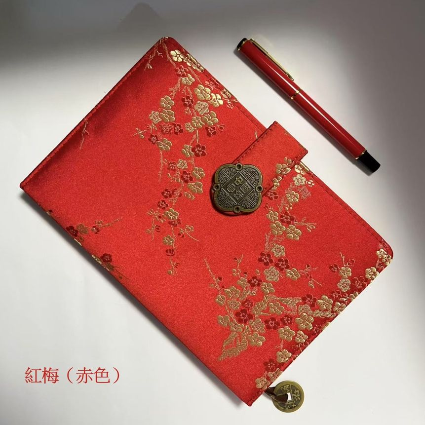 雲錦仕立て】世界無形文化遺産の高級ノート 高級和風ノート（紅梅