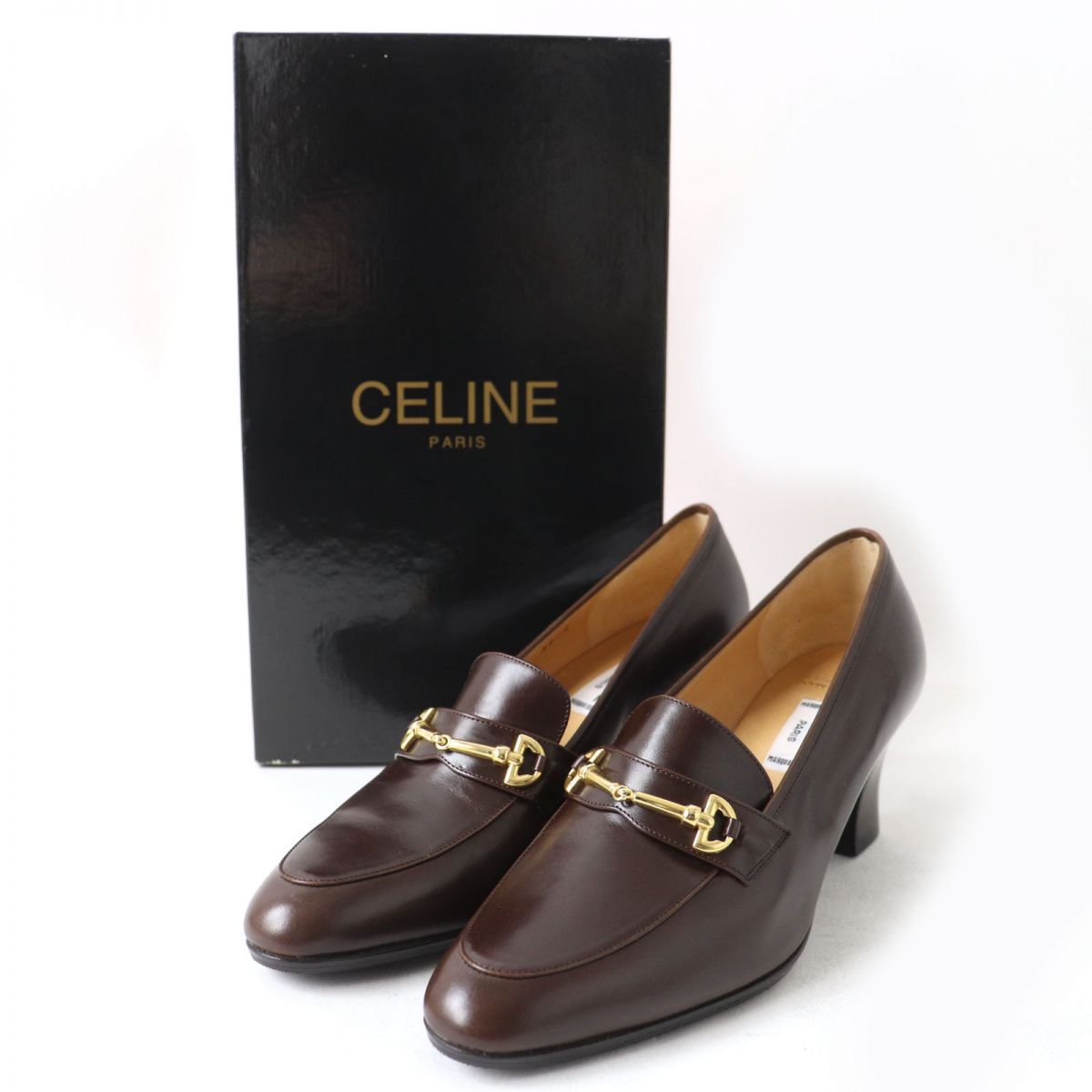 極美品☆CELINE セリーヌ ヴィンテージ ホースビット付 チャンキー 