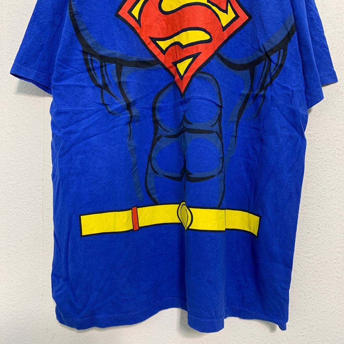 SUPERMAN 半袖 プリントTシャツ XL ブルー スーパーマン メキシコ製