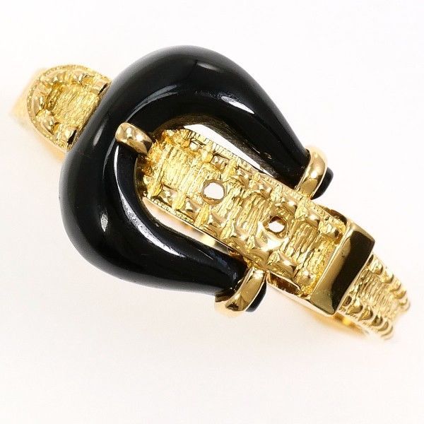 K18YG リング ring 指輪 13号 オニキス 総重量約3.1g