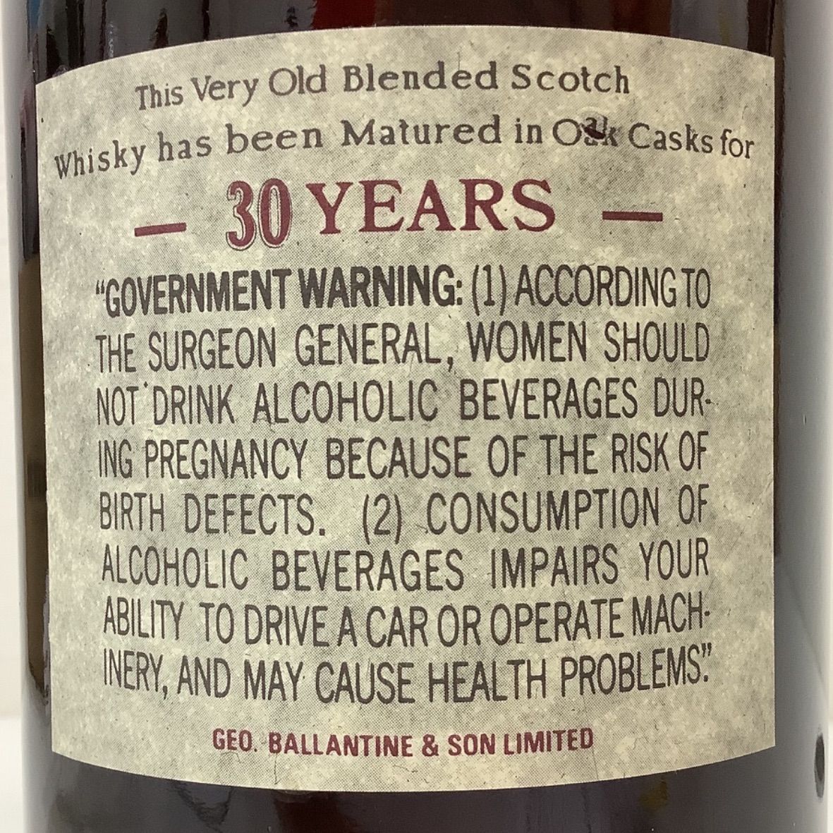 送料込み 新品 未開封 20年以上前のバランタイン30年 750ml バランタイン 30年 750ml【古酒・未開栓】- メルカリ