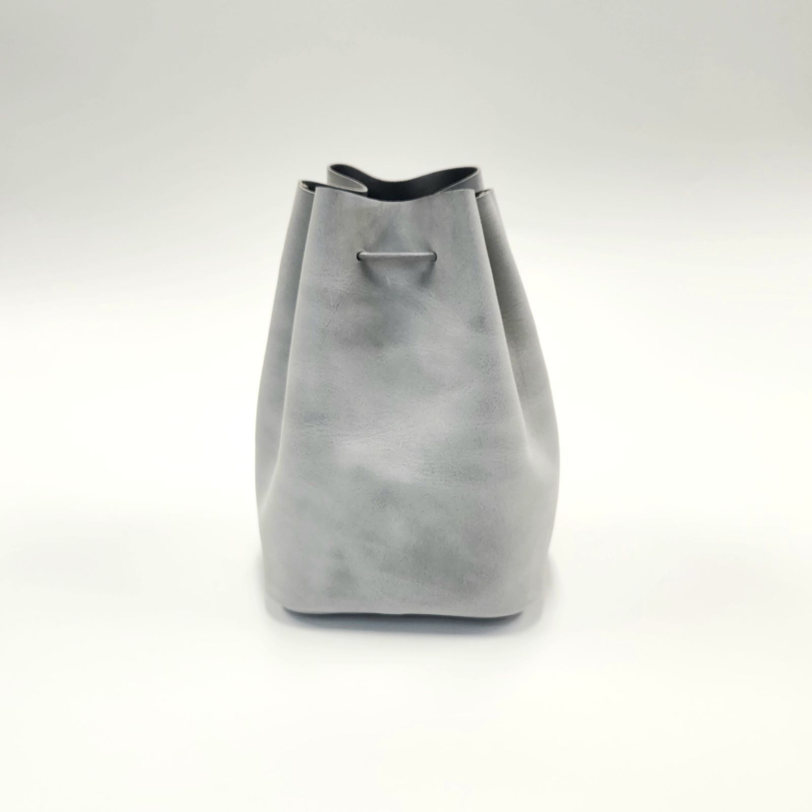 REEL/ Square drawstring bag S.GRAY（スクエア ドローストリング