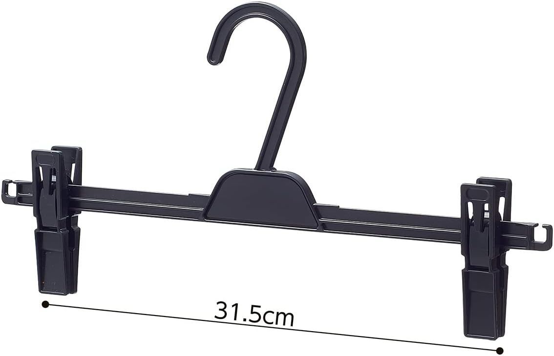 プラスチック製 ボトムハンガー 黒 W 34 cm 入数 100本 スカート ズボン 店舗用品 アパレル ショップ 業務用