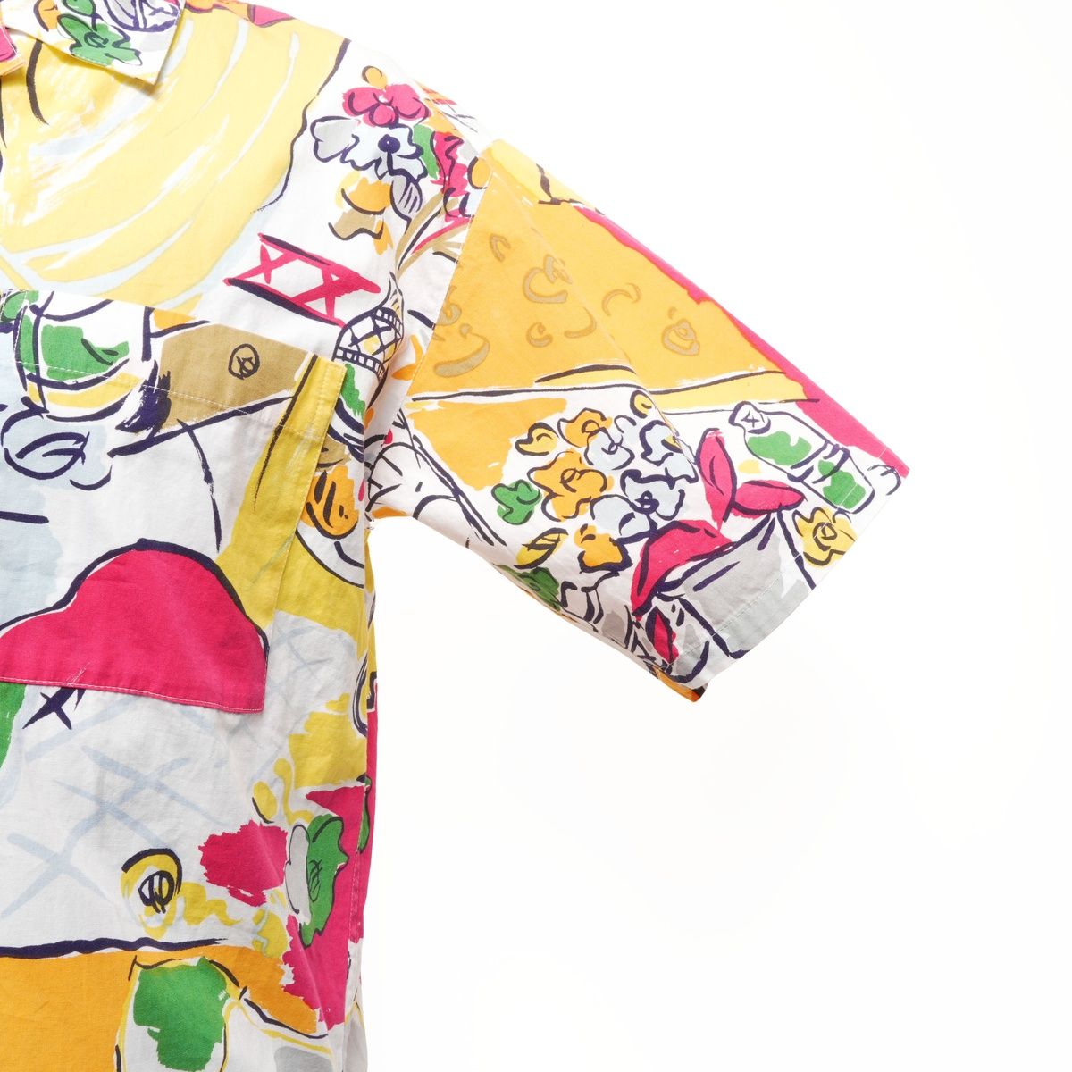  Christian Dior クリスチャンディオール 半袖シャツ Size M グラフィック 総柄 アンサンブル トップス