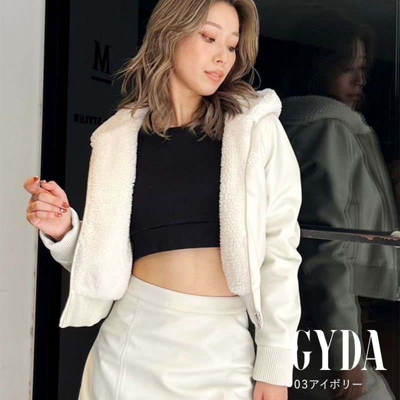SALE再値下げ】フーディーフェイクレザーボアコート GYDA ジェイダ 