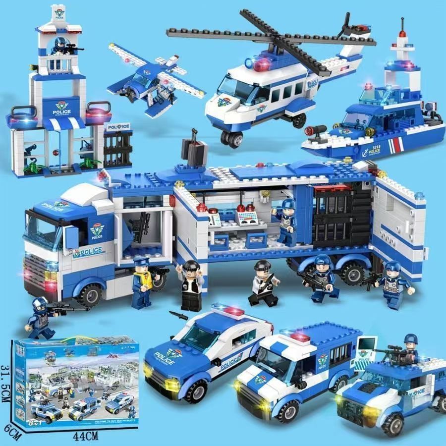 シティ ポリスステーション交換品 ブロック 全セット 警察署シリーズ 1122PCSミニフィグ 豪華セット 誕生日プレゼント クリスマス 子供（レゴの商品ではございません）