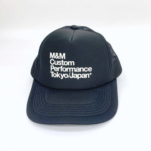 M&M CUSTOM PERFORMANCE 23SS プリント メッシュ キャップ 帽子 カスタムパフォーマス メンズ  ブラック エムアンドエム 服飾 DF12213■