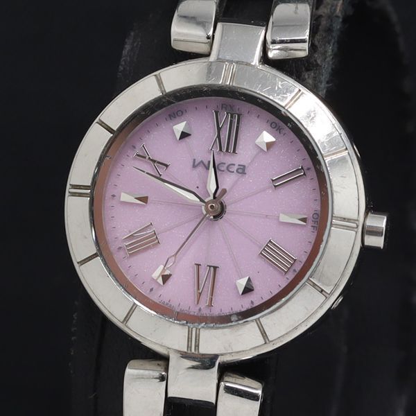 稼動 ソーラー シチズン ウィッカ H336-R004671 ピンク文字盤 レディース腕時計 KRK 2000000 NSK