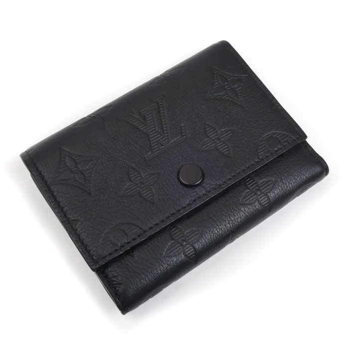 ルイヴィトン 三つ折り財布 シャドウ ヴィクターウォレット 黒 IC LOUIS VUITTON ルイ・ヴィトン ヴィクターウォレット コンパクト