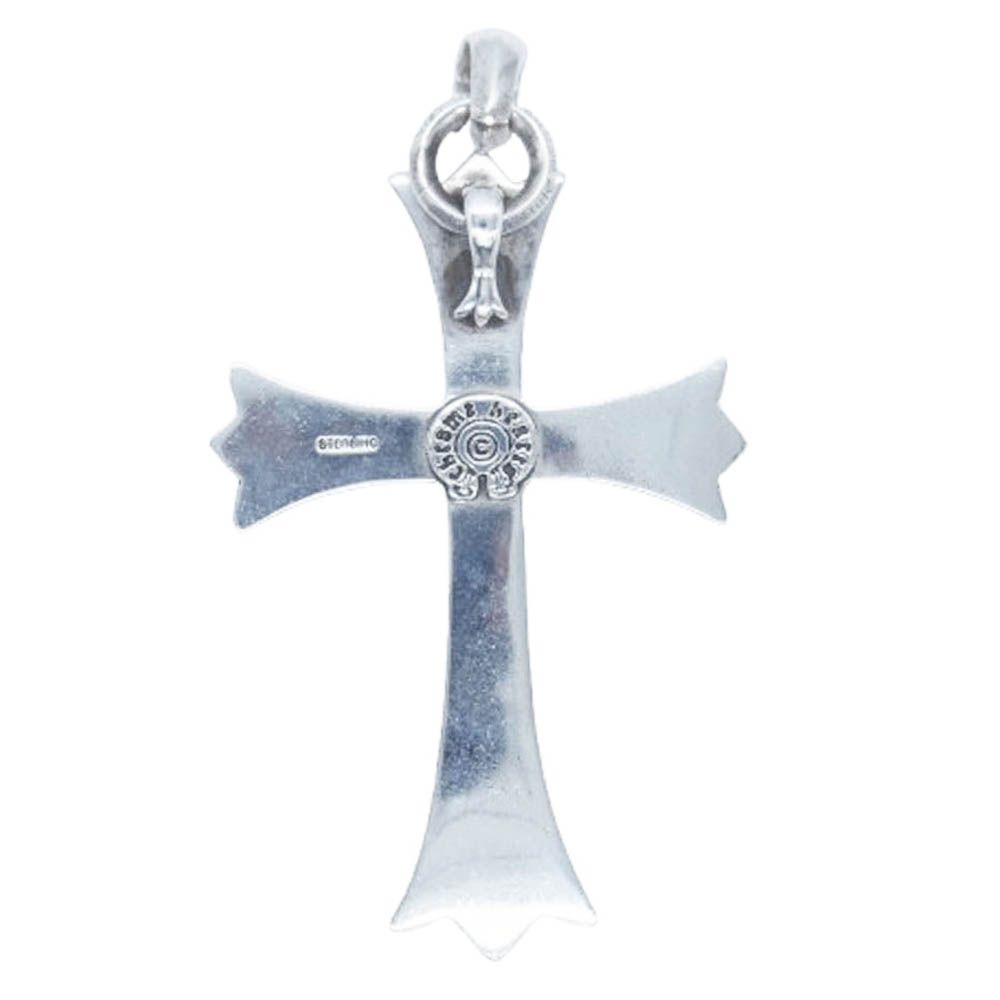 CHROME HEARTS クロムハーツ 原本無 CH CRS LG W BALE ラージCHクロス Wベイル ネックレス ペンダント トップ シルバー系
