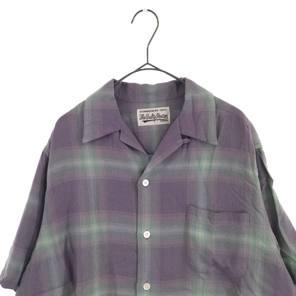 WACKO MARIA (ワコマリア) OMBRE CHECK OPEN COLLAR RAYON SHIRT S/S