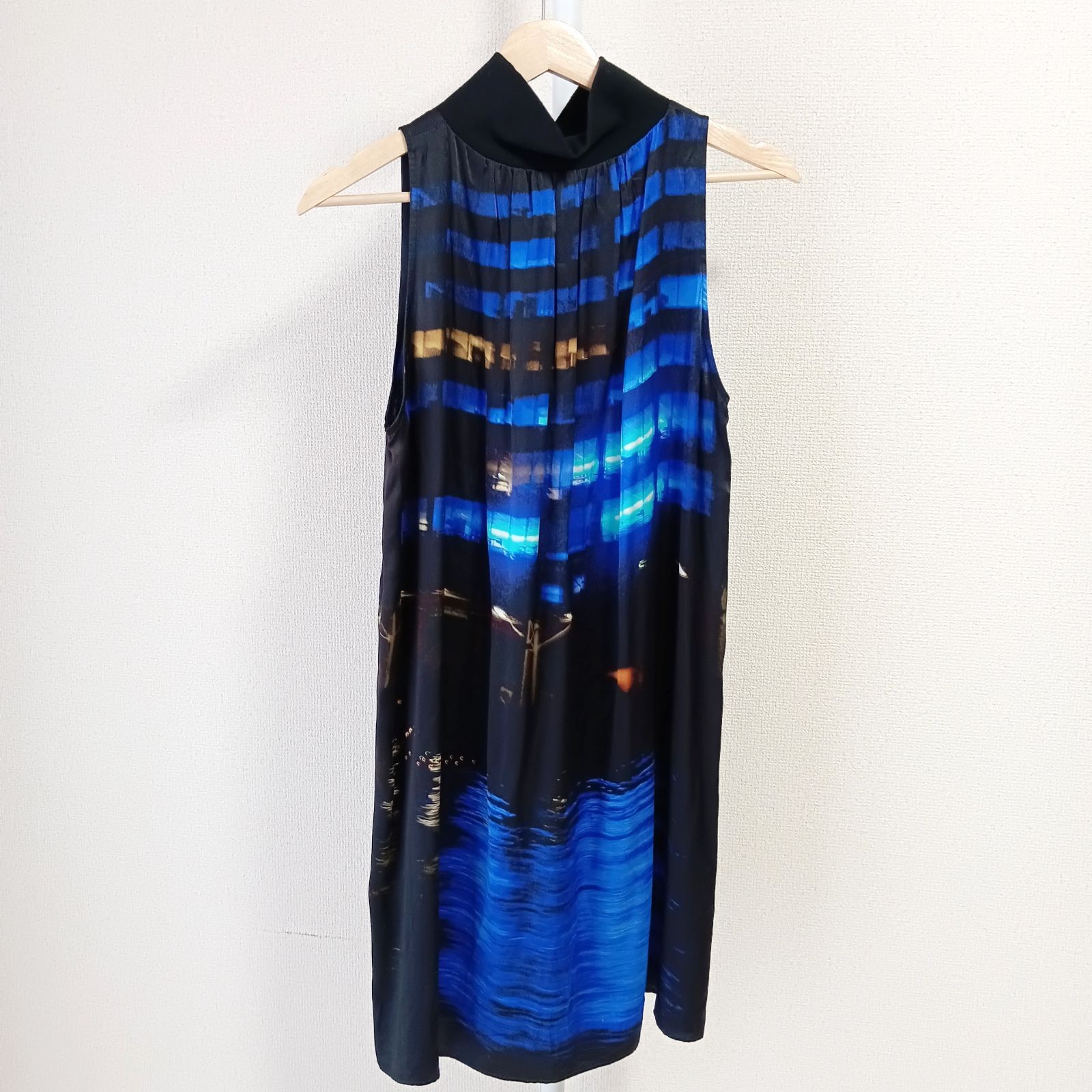 ★agnès b.★アニエスベー★超美品★風景プリント ノースリーブワンピース agnes b. - アニエスベー♡転写 フォトプリント ノースリーブ
