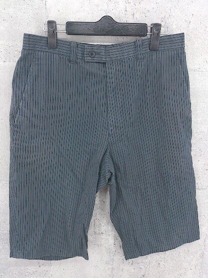 HIGH STREET ハイストリート TORNADO MART ストライプ ハーフ パンツ L グレー ブラック #  【1002798858466】