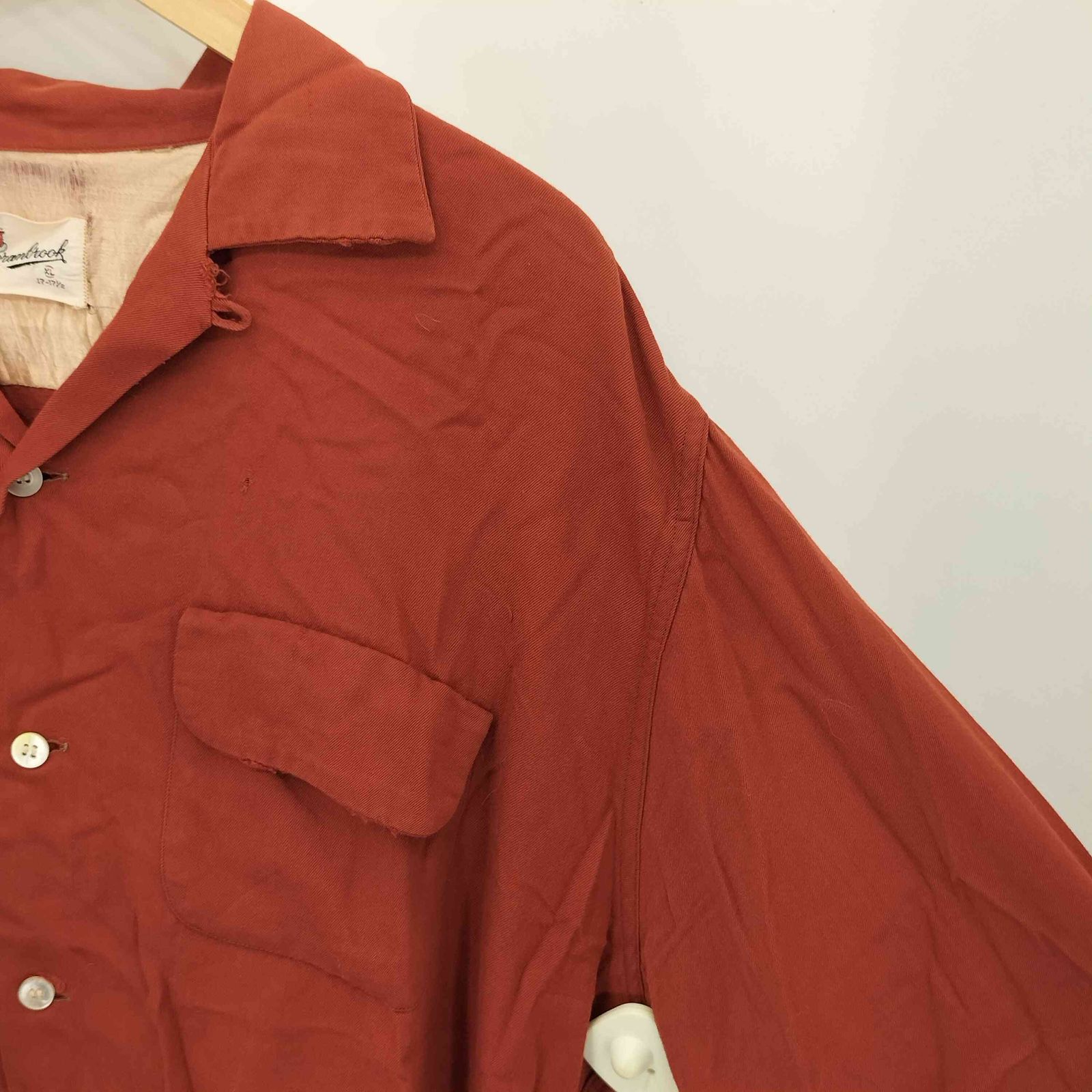 ユーズドフルギ 古着 Cranbrook 50-60s フラップポケット レーヨン オープン シャツ メンズ import XL KARIMZIABAT_FR