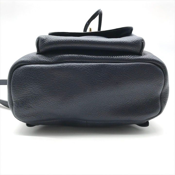 良品 COACH コーチ リュック バックパック レザー ネイビー レディース  