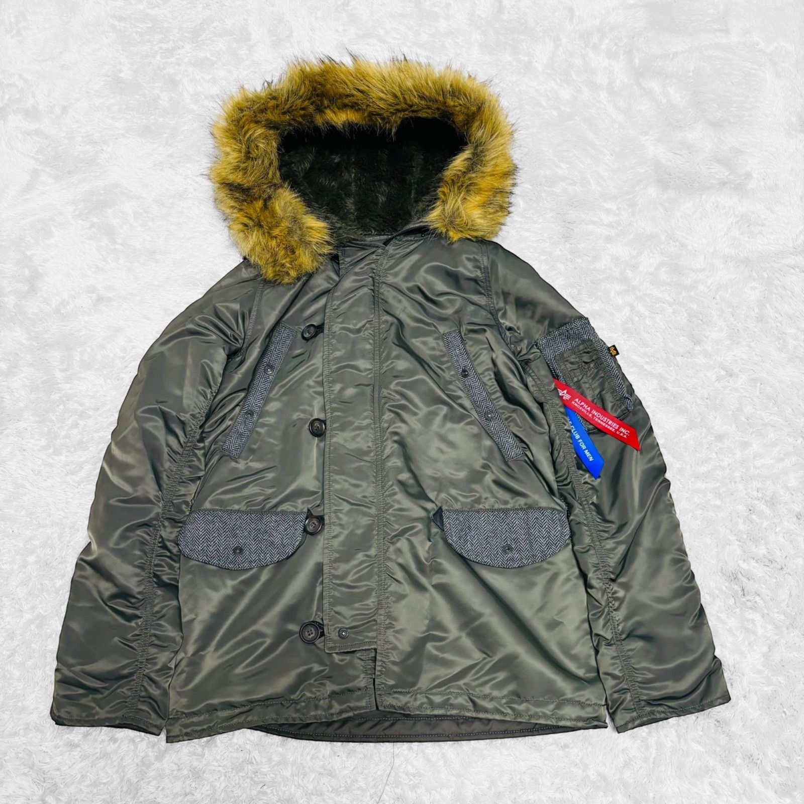 美品 ALPHA INDUSTRIES NICOLE CLUB FOR MEN N-3B フライトジャケット 