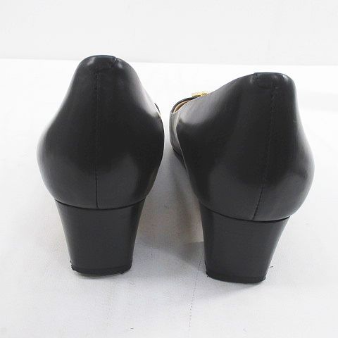 トリーバーチ TORY BURCH パンプス ゴールド金具 7C ブラック 黒