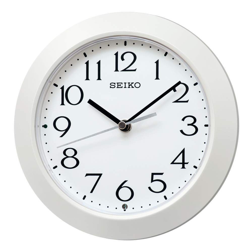 SEIKO CLOCK KX383S 電波壁掛け時計ホワイトシルバー 白 銀色 - 掛時計