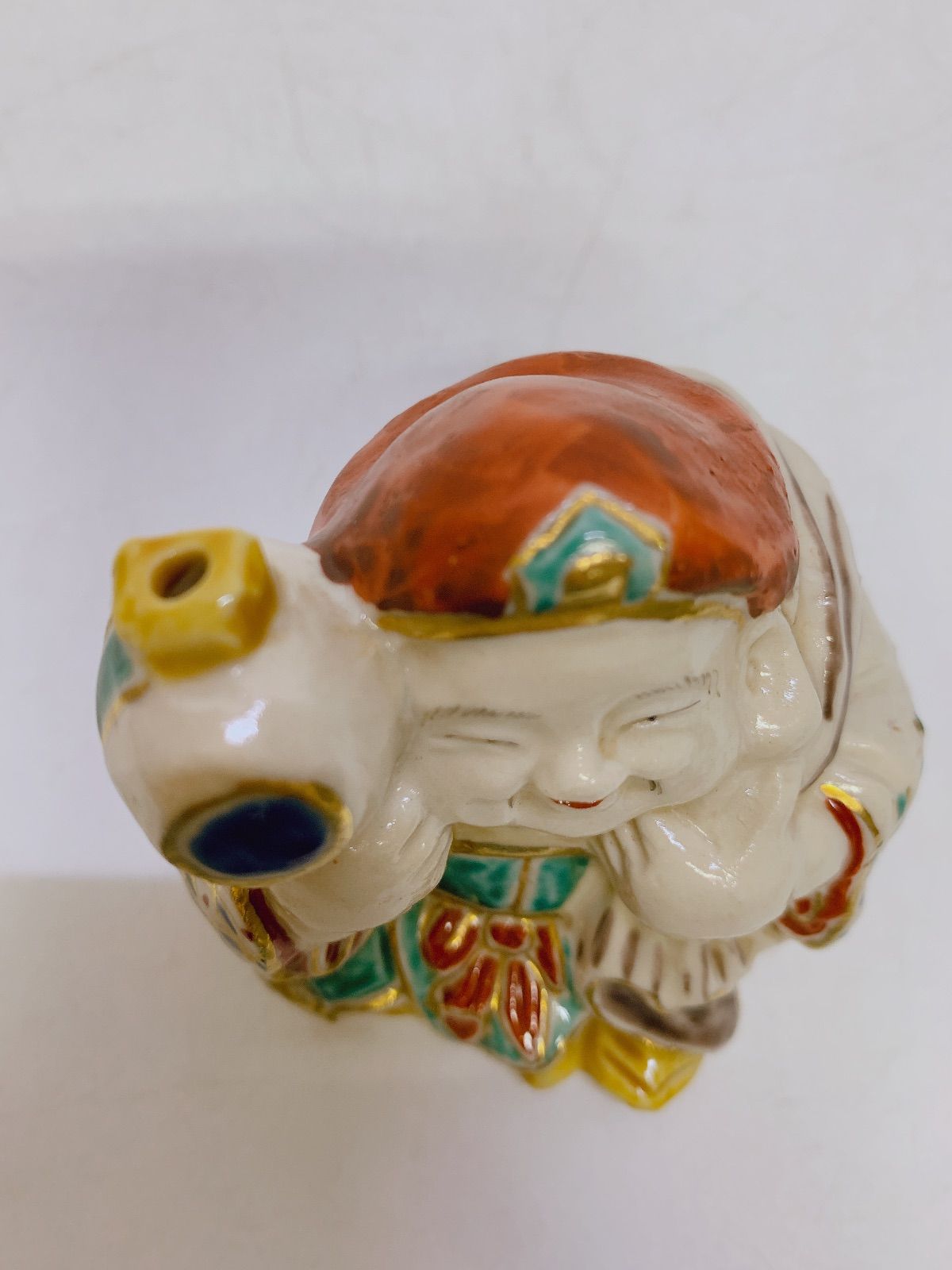 九谷焼 七福神 大黒様 お香立て お線香立て 香皿 癒やし香炉 金彩