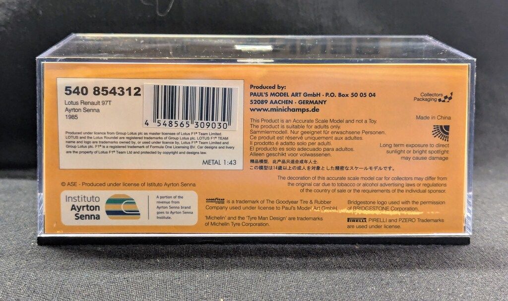 公式通販店舗! PMA 1 43MINICHAMPS Lotus Renault 97T Ayrton Senna 1985 【送料無料期間限定】