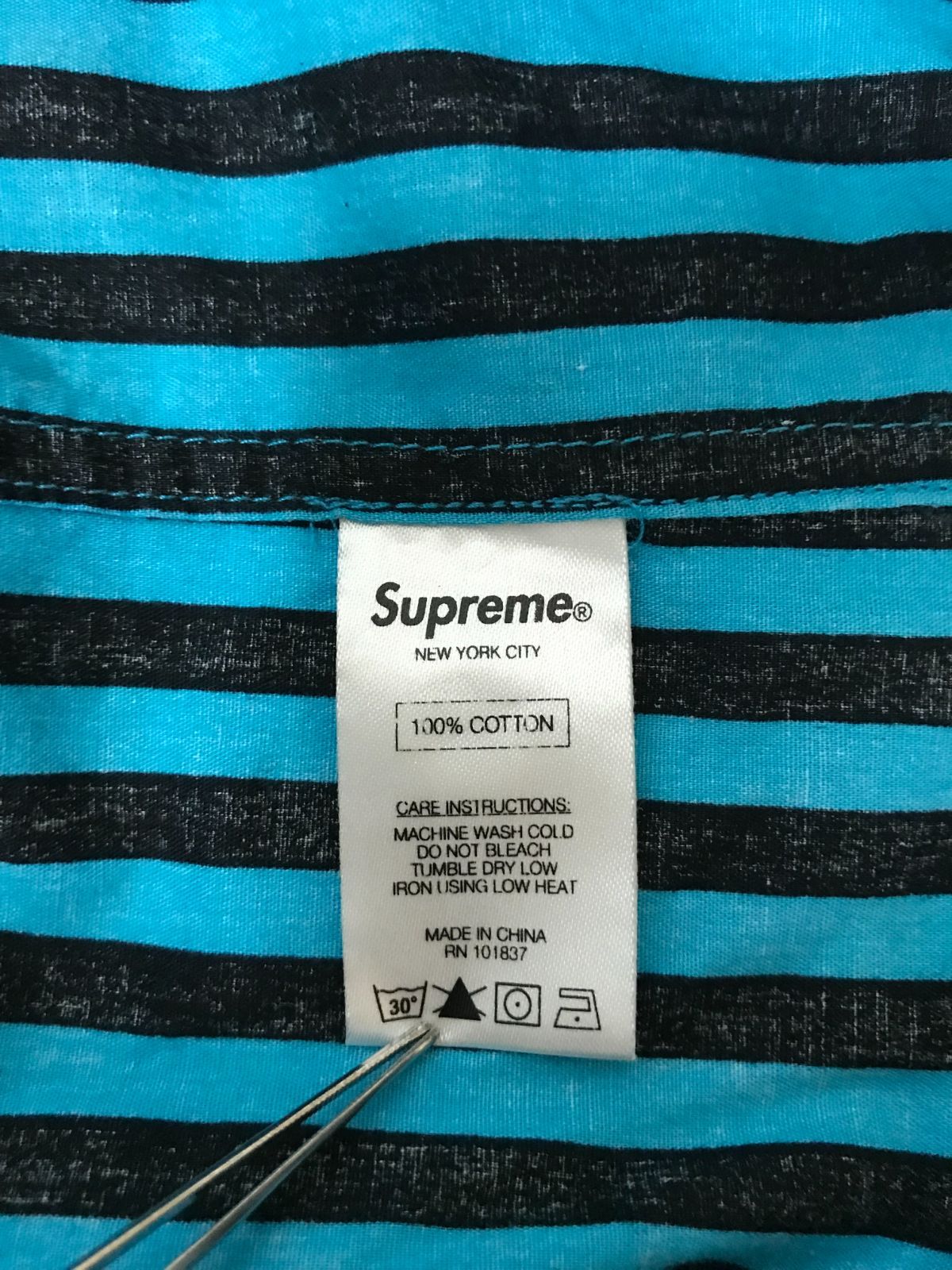 SUPREME 　striped garage shirt 14ss　【M126-20240619-08TS】