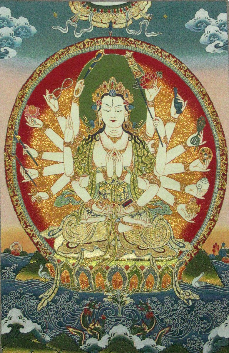 ブータン雑貨 仏画 タンカ - 美術品