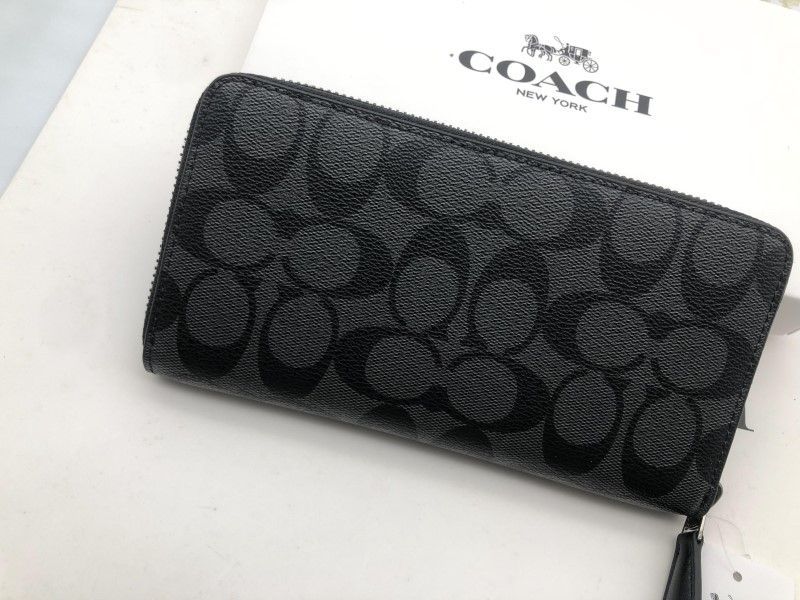 コーチ COACH 長財布 財布シグネチャー アコーディオンラウンドジップ