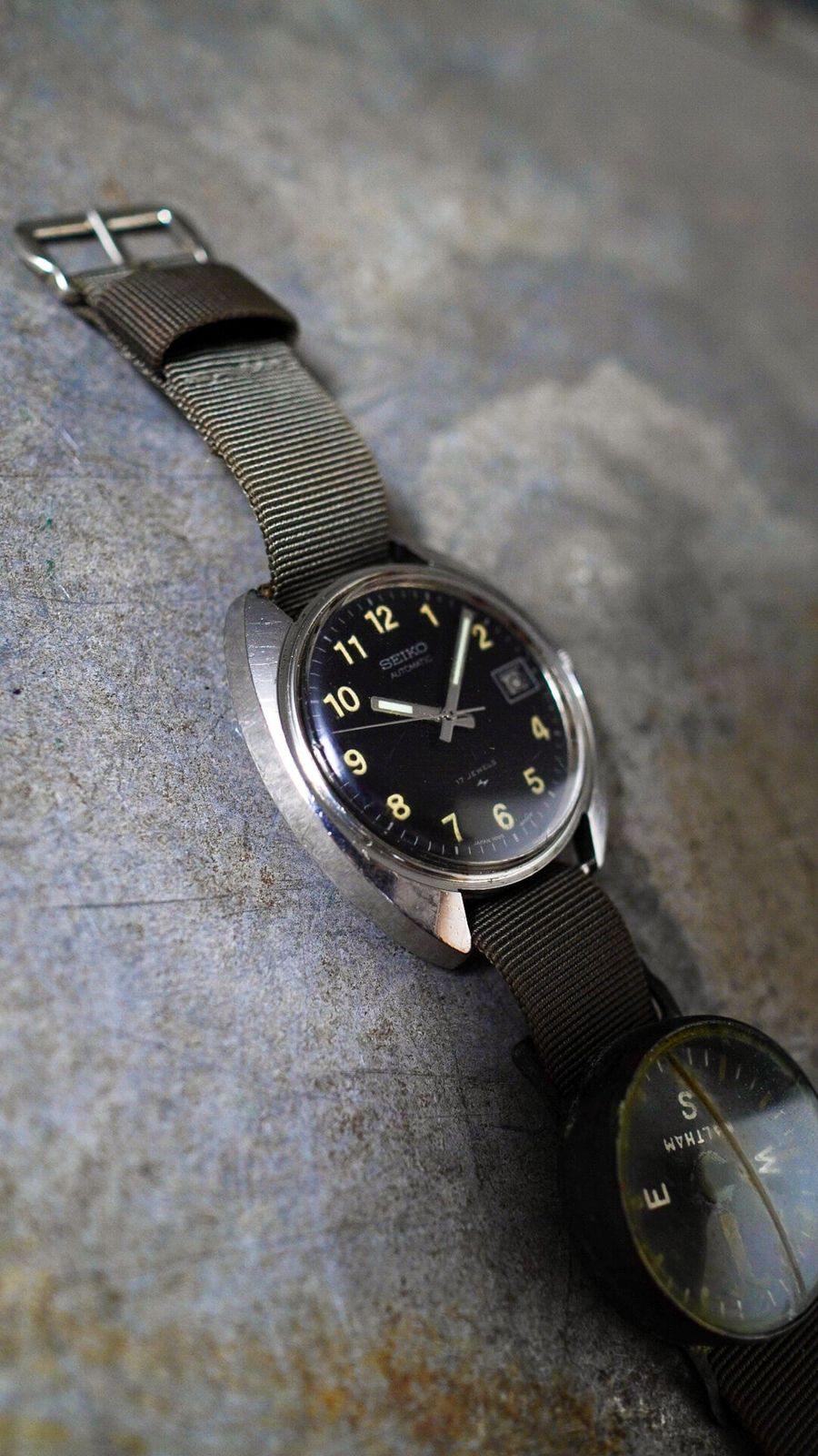 sayaヴィンテージ ミリタリー ウォッチ ベトナム戦争 自動巻き 腕時計 1960s】SEIKO セイコー 米軍(アメリカ軍) MACV-SOG 7005-8030