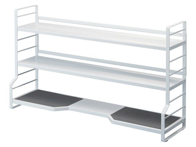 tower コンロ奥ラック 3段 ホワイト