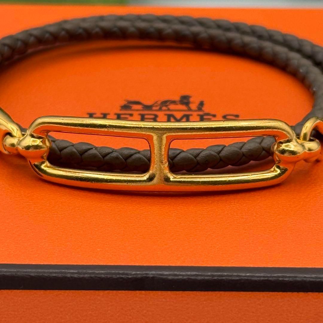 HERMES ルリ ドゥブルトゥール 16cm レザー ブレスレット 1004 - メルカリ