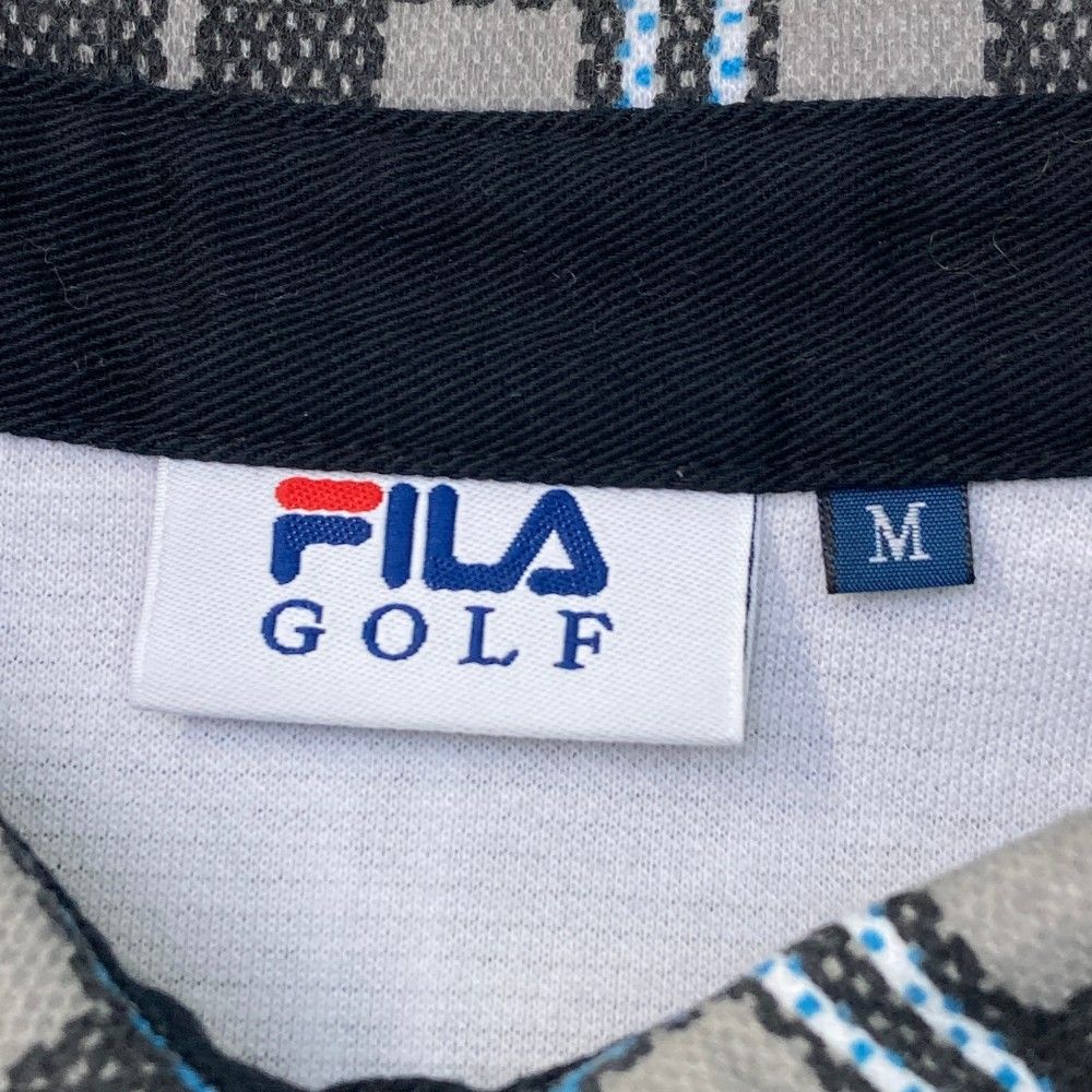 サイズ：M FILA GOLF フィラゴルフ 半袖ポロワンピース チェック