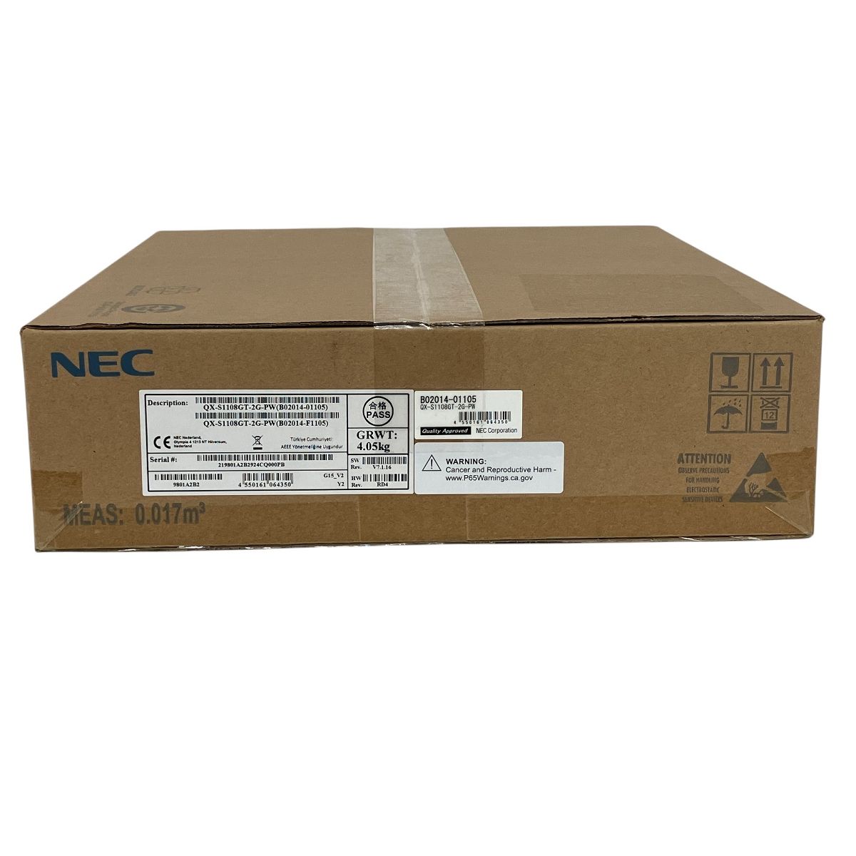 【未使用】NEC QX-S1108GT-2G-PW 1GbEベーシックPoE+ NEC QX-S1108GT-2G-PW 1GbEベーシックPoE+ レイヤ2スイッチ家電