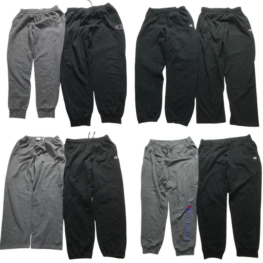 古着卸 チャンピオン スウェット パンツ 8枚セット メンズ XL ワイドパンツ ジョガーパンツ 単色 古着 NA0332