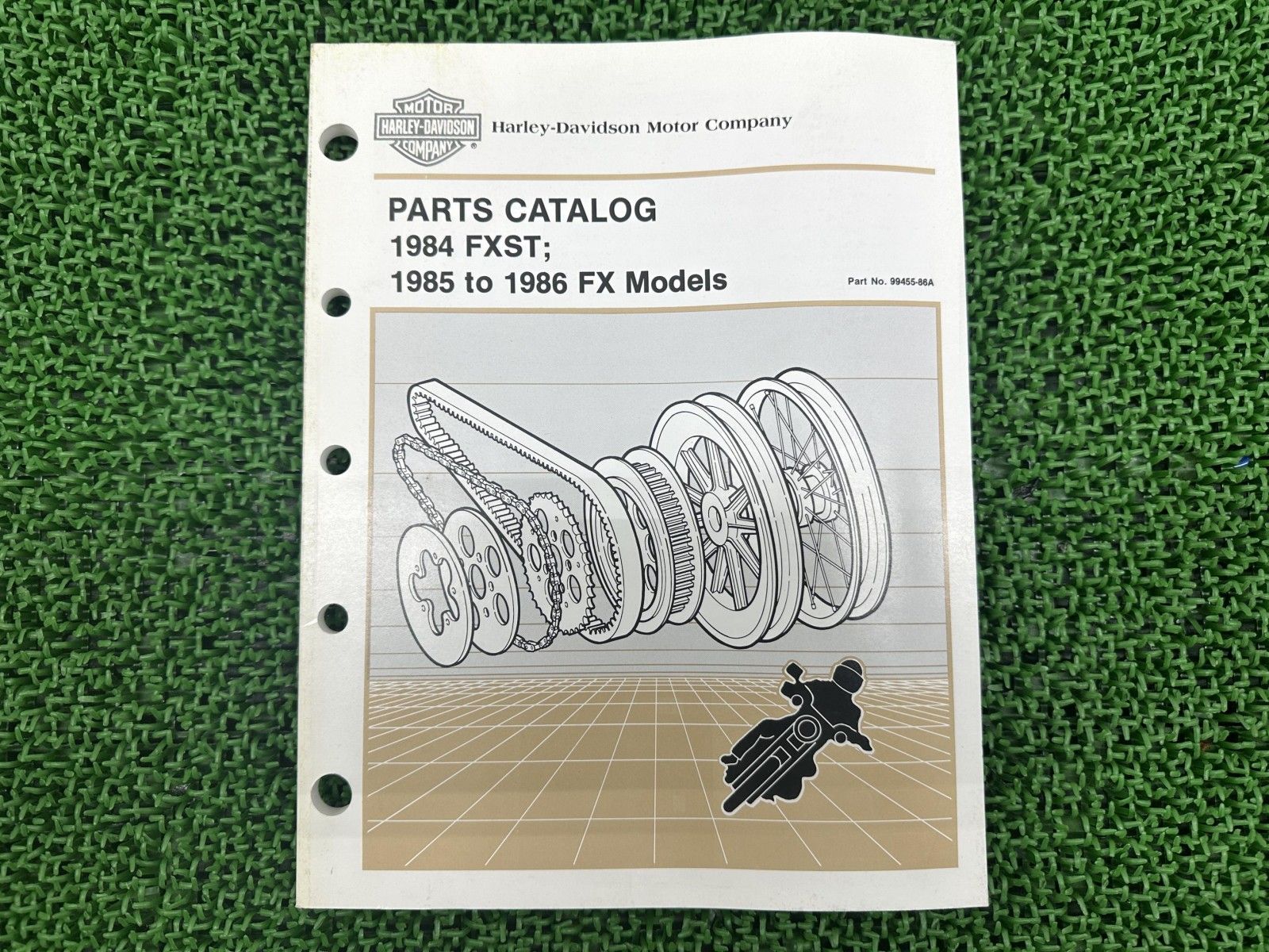 FX パーツリスト 英語版 ハーレー 正規 中古 バイク 整備書 1984年FXST 1985年-